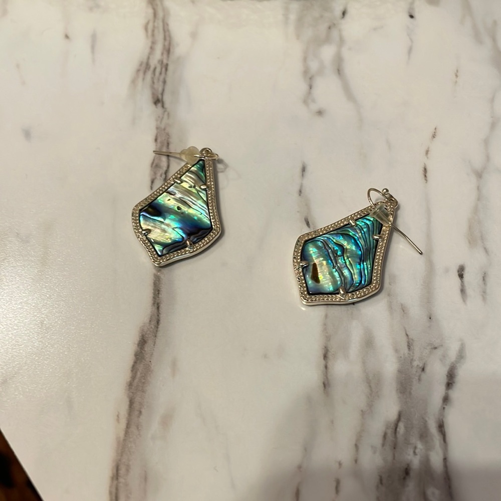 Kendra Scott Earrings Green/gold